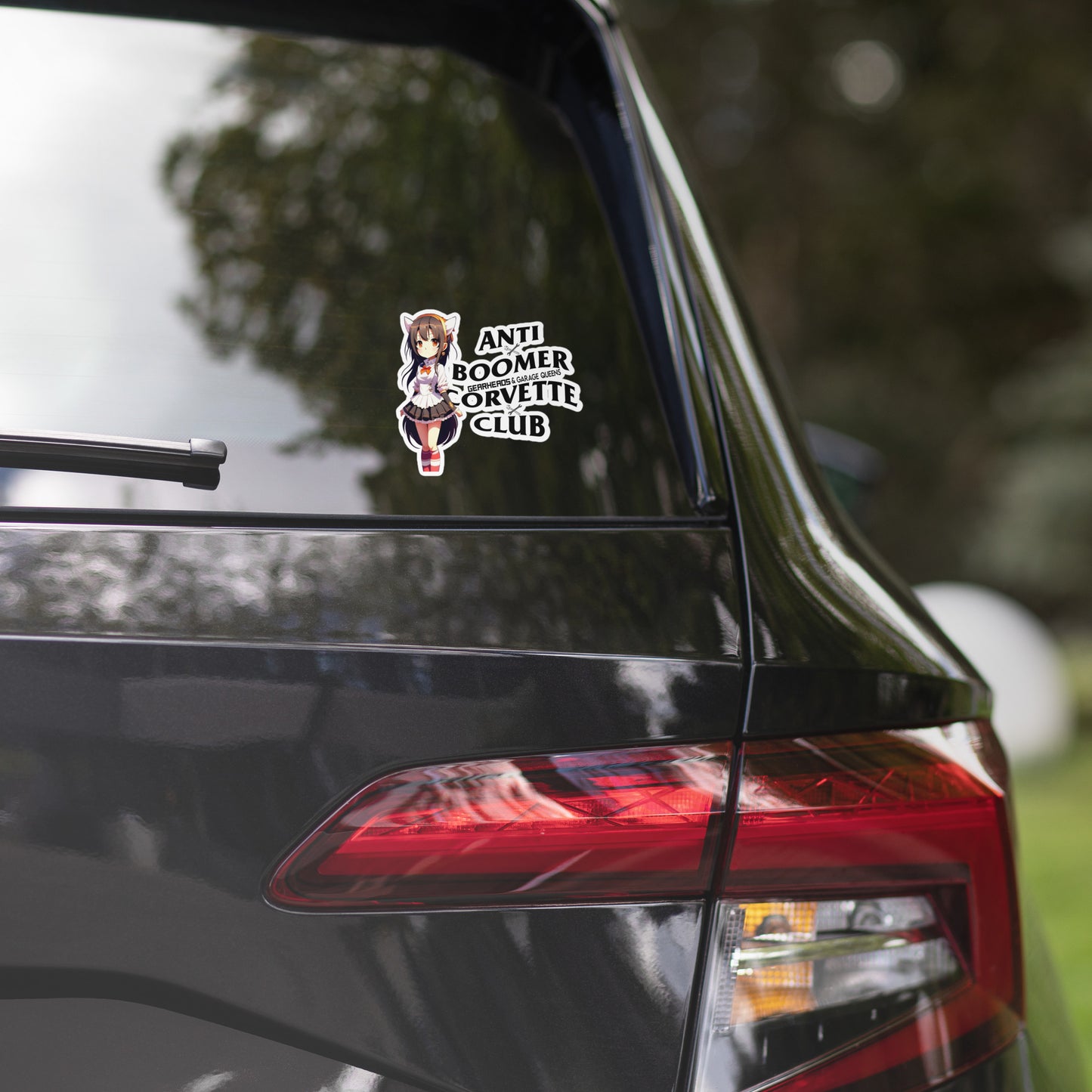 5" Anti Boomer Corvette Club - Anime style - Bubble-free stickers