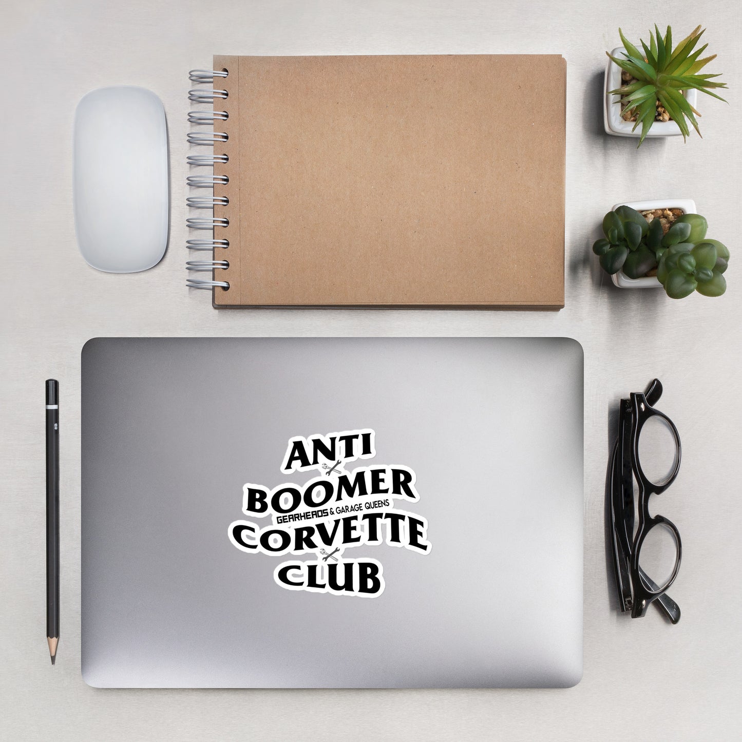 5" Anti Boomer Corvette Club - Bubble-free stickers