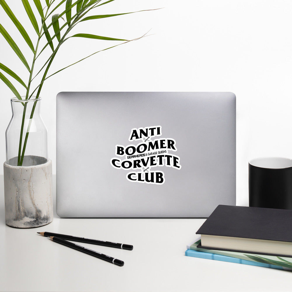 5" Anti Boomer Corvette Club - Bubble-free stickers