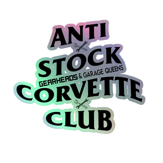 5" Anti Stock Corvette Club - Holographic stickers