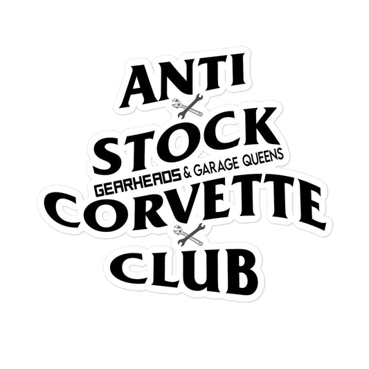 5" Anti Stock Corvette Club - Bubble-free stickers