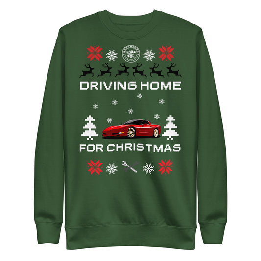 C5 Corvette - Driving Home for Christmas - Unisex Premium Sweatshirt
