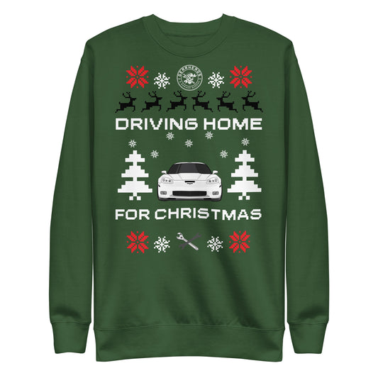 C6 Corvette - Driving Home for Christmas - Unisex Premium Sweatshirt